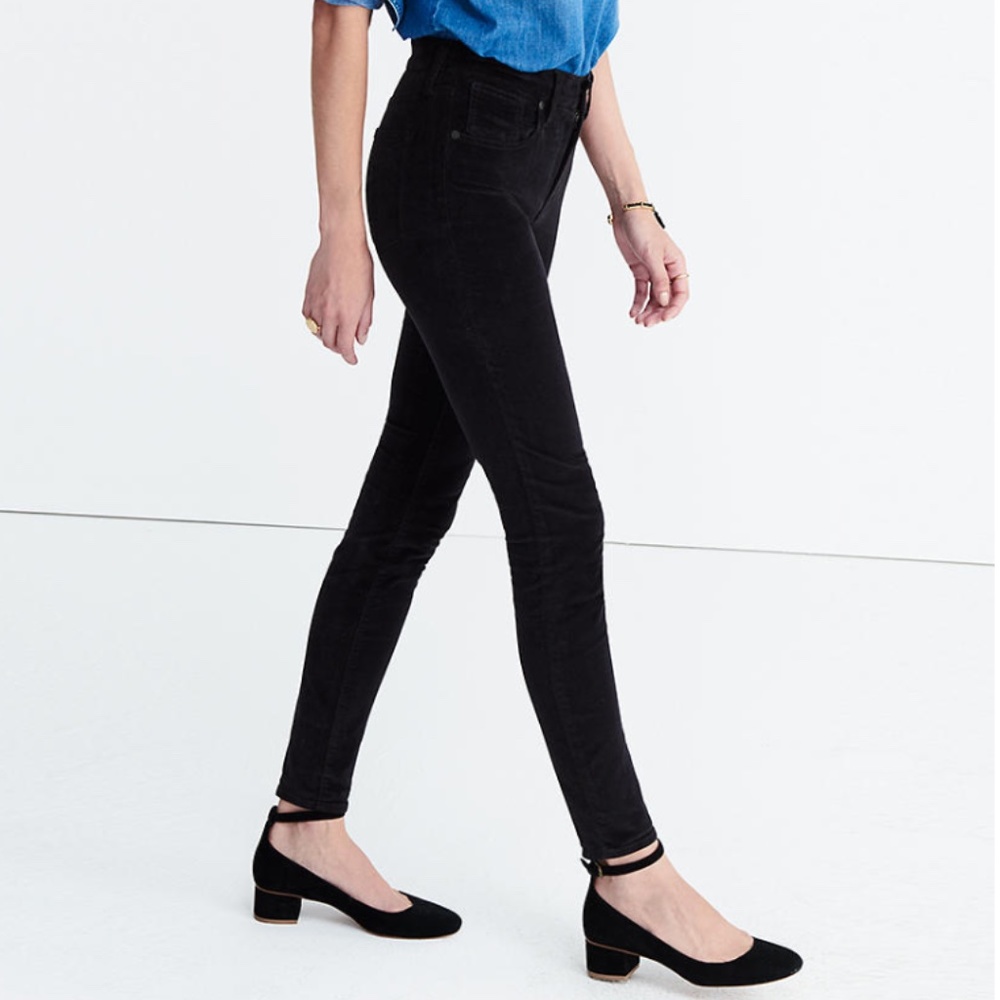 NWT Madewell 9" High-Rise Skinny Jeans in Velvet